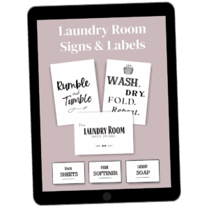 DIY Free Printable Laundry Room Wall Art Signs & Labels - Parks ...