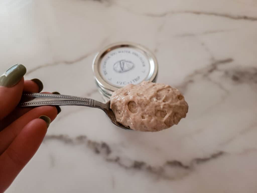 tablespoon of dry starter