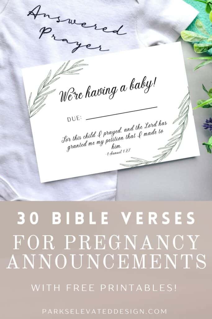 pregnancy announcement bible verses