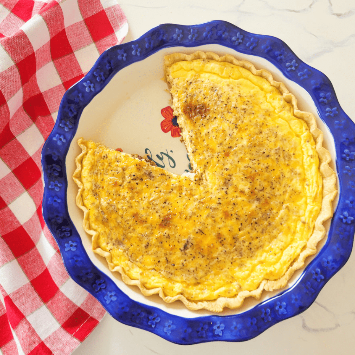 World’s Easiest Bacon and Cheese Quiche Recipe